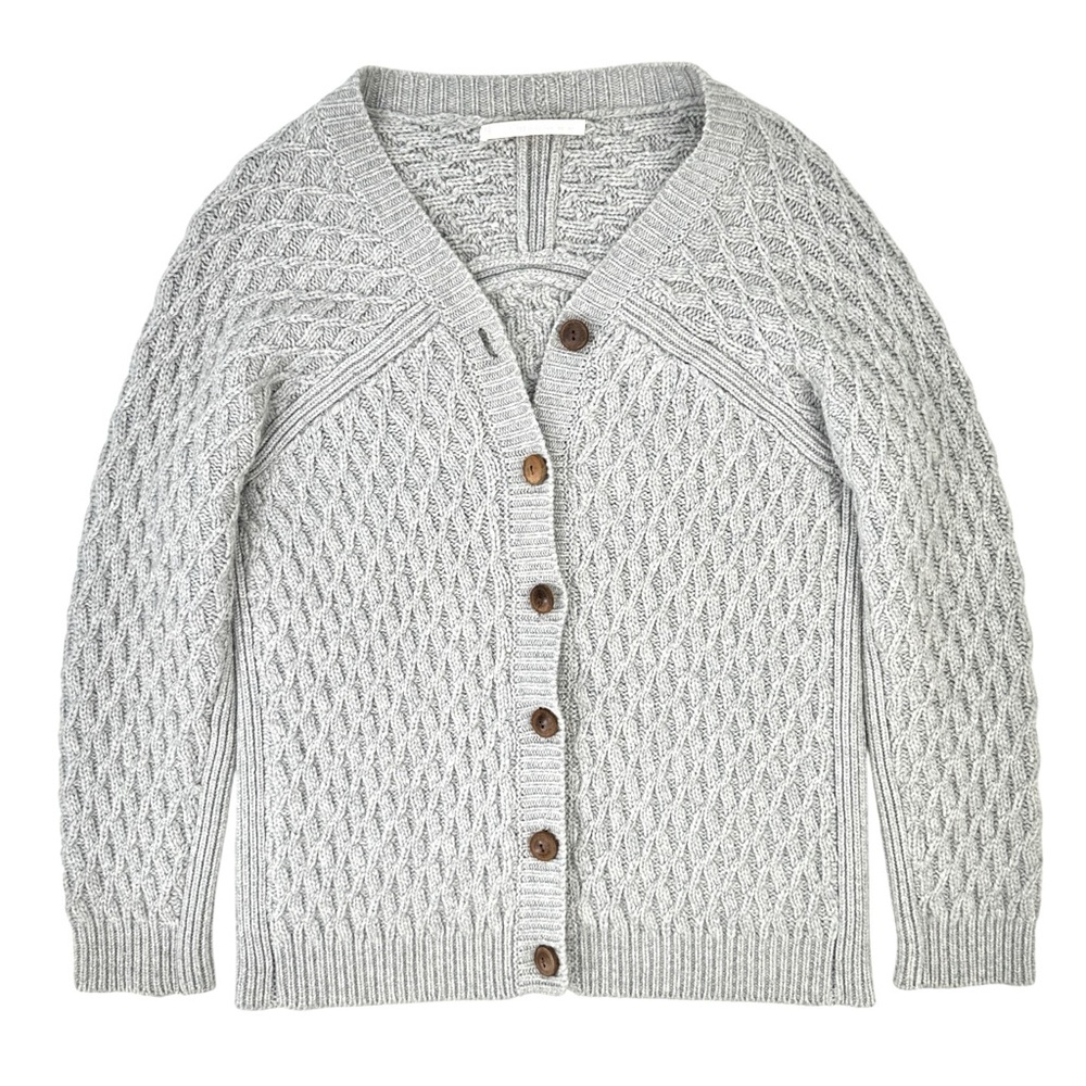 Women's Gray Cable Knit Sweater - image 1